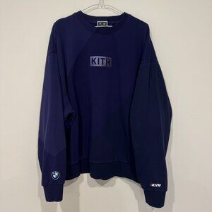 KITH x BMW Cyber Monday '24 Pullover Box Logo Sweatshirt Size XL Blue